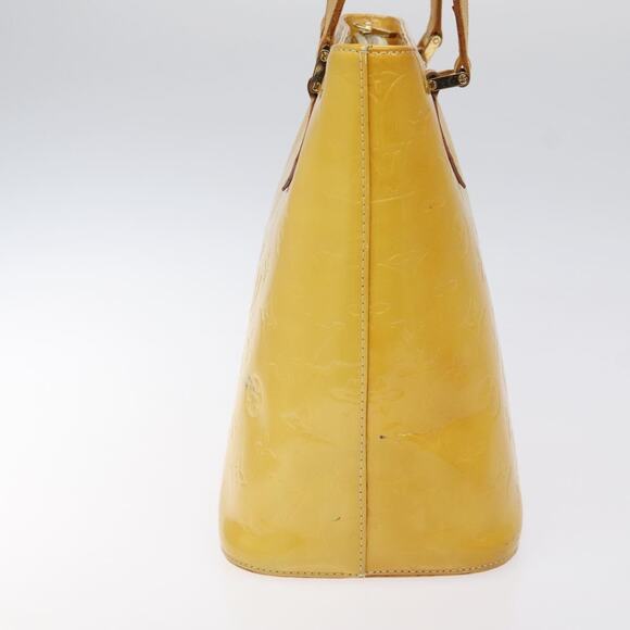 LOUIS VUITTON Monogram Vernis Houston Hand Bag Lime Yellow M91055 - Picture 5 of 13
